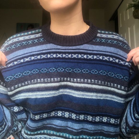 Blue Grandpa Sweater🌛🦕🌧 - Picture 2 of 3